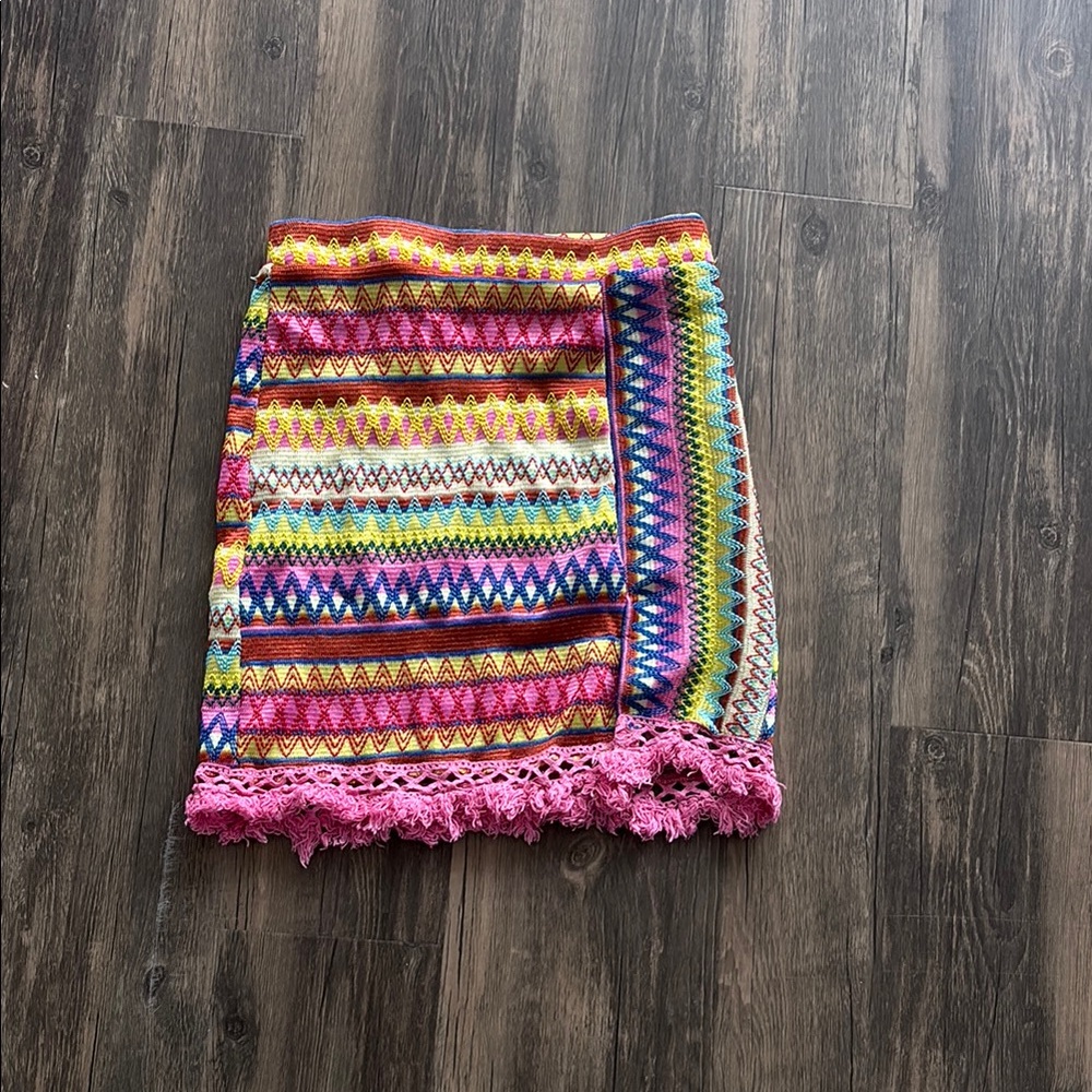 SHEIN Multicolor Geometric Pencil Skirt